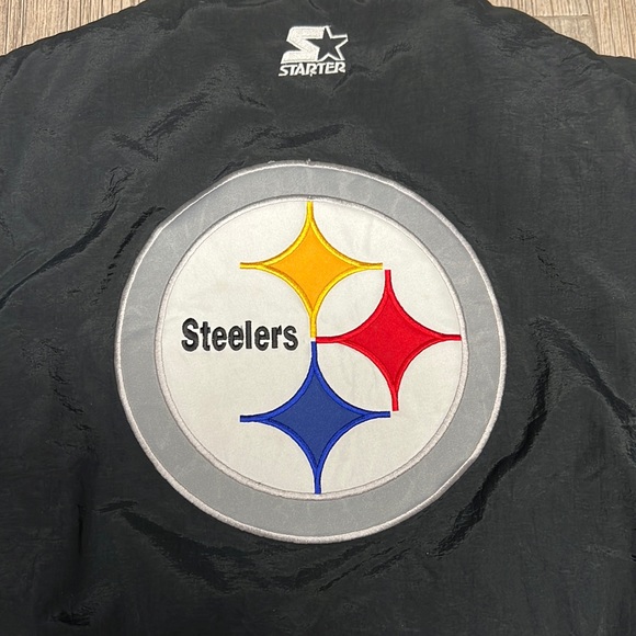 Starter Pittsburgh Steelers Jacket and Flip Flops Combo Size L - Picture 10 of 16